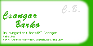 csongor barko business card